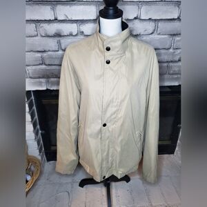 London Fog Men's Vintage Cream Wind Breaker excellent Condition Size Large